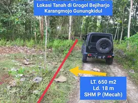 Jual Tanah murah di Bejiharjo Karangmojo Gunung Kidul pekarangan