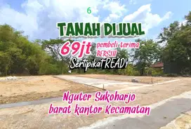 TANAH DIJUAL SETRATEGIS DI NGUTER DEKAT JALAN RAYA SUKOHARKO WONOGIRI