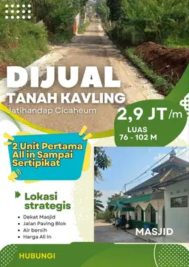 Tanah Kavling Dekat Cikutra