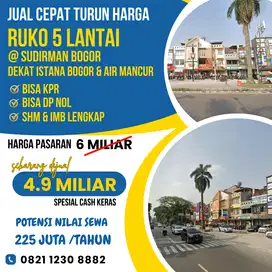 Ruko 5 Lantai di di Pusat Kota Bogor Cocok untuk Semua Jenis Usaha