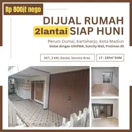 Rumah 2lt di Dekat Unipma Kota Madiun