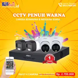 Paket Camera CCTV 4 Camera Fullcolor Audio
