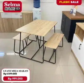 Meja makan set minimalis