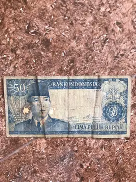 Uang Kuno Sukarno 50 rupiah tahun 1960