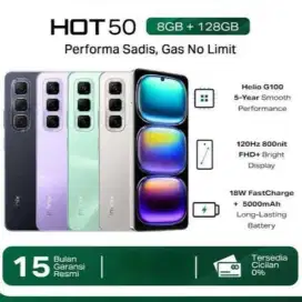 Infinix Hot 50 Nfc 8/128 & 6/256 gb New Garansi Resmi