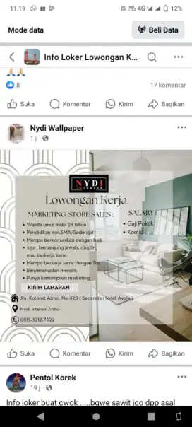 Nydi Interior ( Karyawan Toko )