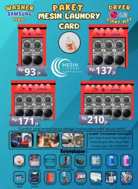 Paket usaha laundry Self service card sistem 5 Stack