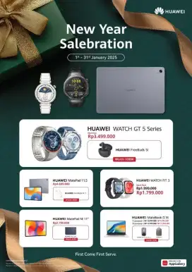 Huawei Smartwatch GT 5 Free Buds 5 Bisa Kredit Mulai 0%