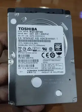 HARDISK TOSHIBA 500 GB, COPOTAN LAPTOP, PERFORMA DAN KESEHATAN 100%