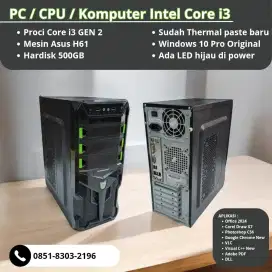 CPU/Komputer core i3 Gigabyte H61 (Spesifikasi ada di gambar iklan)