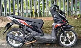 Honda New Beat Eco ESP Th 2016 Hitam Merah (Striping 2019) Halus Mulus