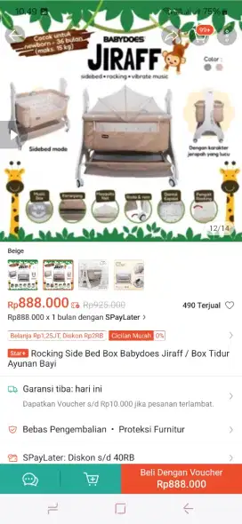 baby box babydoes jiraff rocking side bed