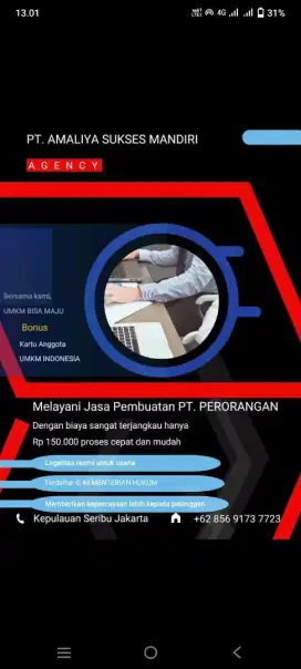 Membuat PT perorangan