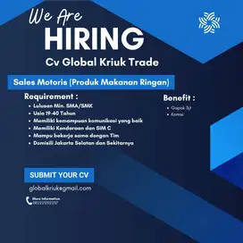 Sales Motoris Produk Makanan Ringan