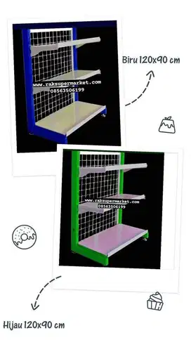 Rak Gondola Market Toko Single 120cm Starting  Bisa Untuk Display ATK