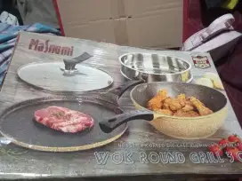 Work Round Grill pan komplit satu paket di jual murah
