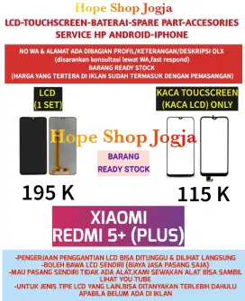 Service HP-Baterai-Touchscreen-LCD XIAOMI REDMI 5+ (plus)