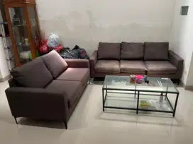 Dijual sofa satu set meja ukuran L second informa