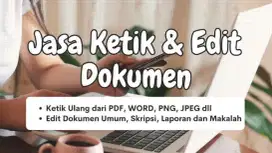 Jasa katik & edit dokumen dan desain grafis