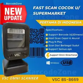 BARCODE SCANNER OMNI VSC BS-8669 2D USB AUTOSCAN