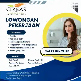 Sales in house/ marketing perumahan