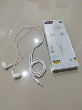 headset v-gen extra bass with microphone BARU earphone murah