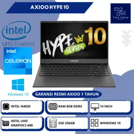 AXIOO HYPE 10 INTEL N4020 INTEL UHD RAM 8GB DDR4 SSD 256GB 14INCH