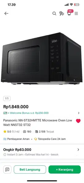 Oven Panasonic Kondisi Bekas