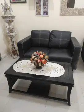 Dijual sofa dan meja kayu