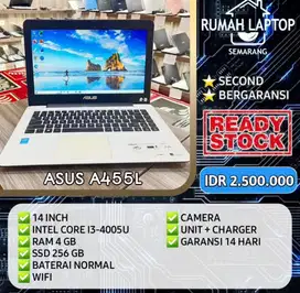 Laptop Asus A455L (second). Intel Core i3-4005U. RAM 4 GB. SSD 256 GB.