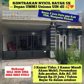 SEWA KONTRAKAN PER 3 BULAN RUMAH DEPAN UMM