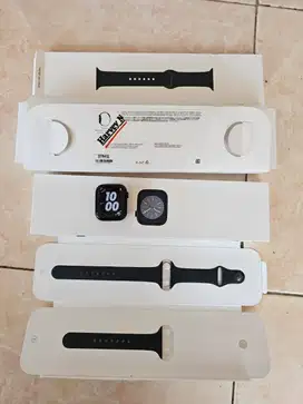 Apple Watch Series 8 Midnight 45mm Black Fullset Mulus Siap Pakai