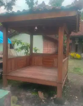 Gazebo 2x2 full jati komplit