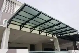 Kanopi kaca 8 mm tempered