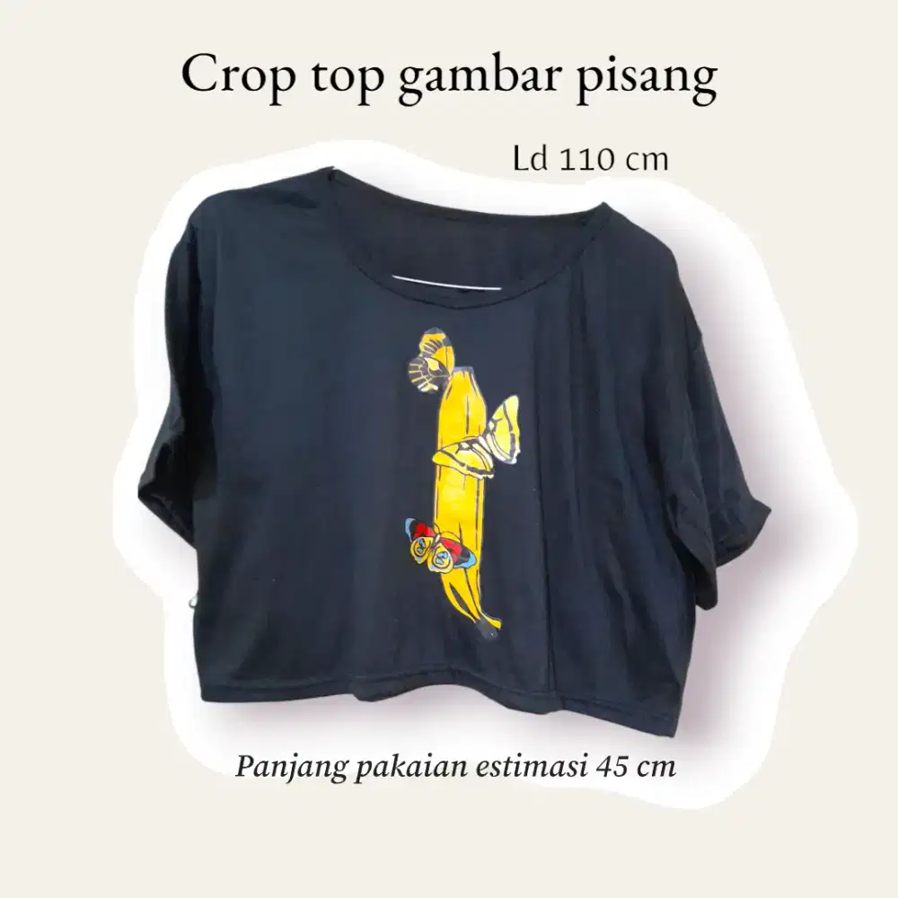 Crop Top Gambar Pisang