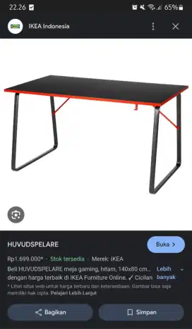 Meja gaming Ikea