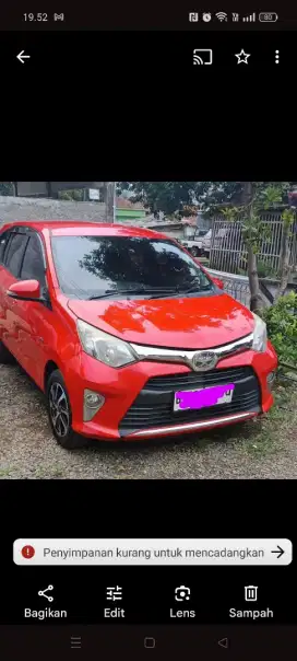 Dijual Toyota calya tipe g metic 2019