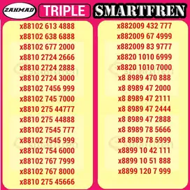 SMART-B) NOCAN Smartfren Triple kartu perdana nomor cantik murah 777 8