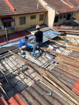 Perbaikan atap bocor tukang bangunan renovasi rumah perbaikan talang