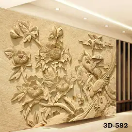 Wallpaper Dinding 3D Custom Desain Korden Gorden Vitrase