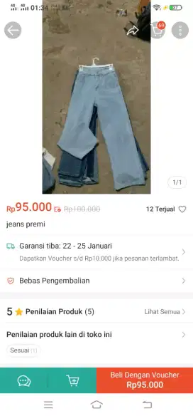 Celana jeans pria