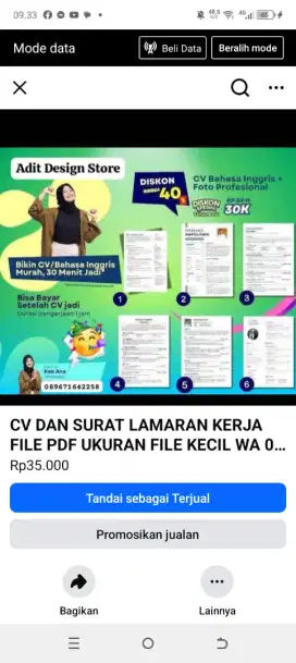 CV DAN SURAT LAMARAN KERJA FILE PDF