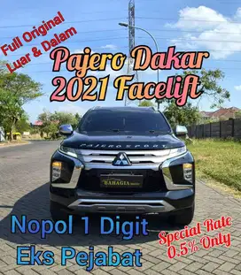 Pajero Dakar AT Nopol 1 Digit 2021 pmk 2022 Hitam Black Matic #VRZ TRD