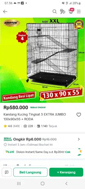 Kandang tingkat baru