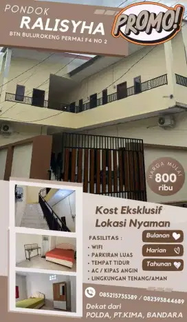 Kost eksekutif dengan fasilitas