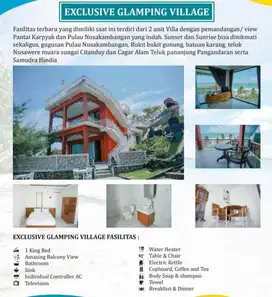 2 villa Karapyak Glamping pangandaran luas tanah 7256 harga 8.5 miliar