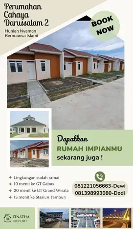 Rumah Subsidi Kamar Tidur 2  Angsuran 1 jutaan