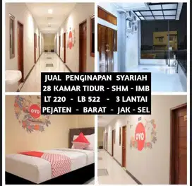 JUAL PENGINAPAN SYARIAH 28 KAMAR DI PEJATEN BARAT PASAR MINGGU JAKSEL