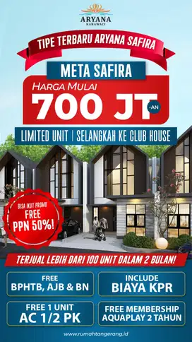 Aryana Karawaci Hunian 1 Lantai Ceiling 8 meter Bagus Banget