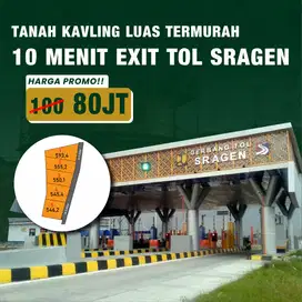 Promo Tanah Kavling Luas Termurah Sragen